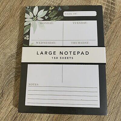 Set Goals 6 x 8 Fun Notepad w/ 150 Lined Custom Sheets to Stay On Task: Take Notes Graphique Yes Way Rosé Large Notepad Recall Important Responsibilities 