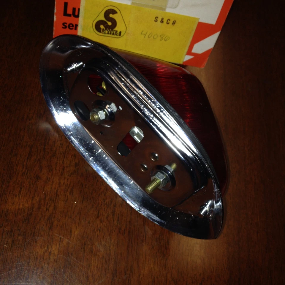 Lámpara trasera original Lucas Morgan Bugeye Sprite Triumph TR3 AC Aceca NOS ** Foto 4 de 4