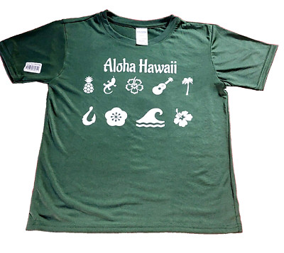 Aloha Hawai Custumized Green Fresh T-shirt,  M for Youth, Fast Dry, Unisex