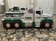 Hess 2019 Toy Tow Truck Rescue Team Lights Sounds WORKS Missing Tow Hook