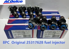 8Pcs Genuine 25317628 Fuel Injectors For 99-07 Chevy Silverado GMC 4.8/5.3/6.0L