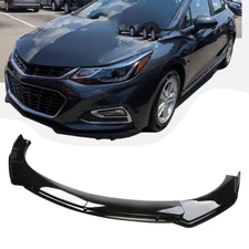 Gloss Black Car Front Bumper Spoiler Lip Splitter Body Kits For Chevy Cruze