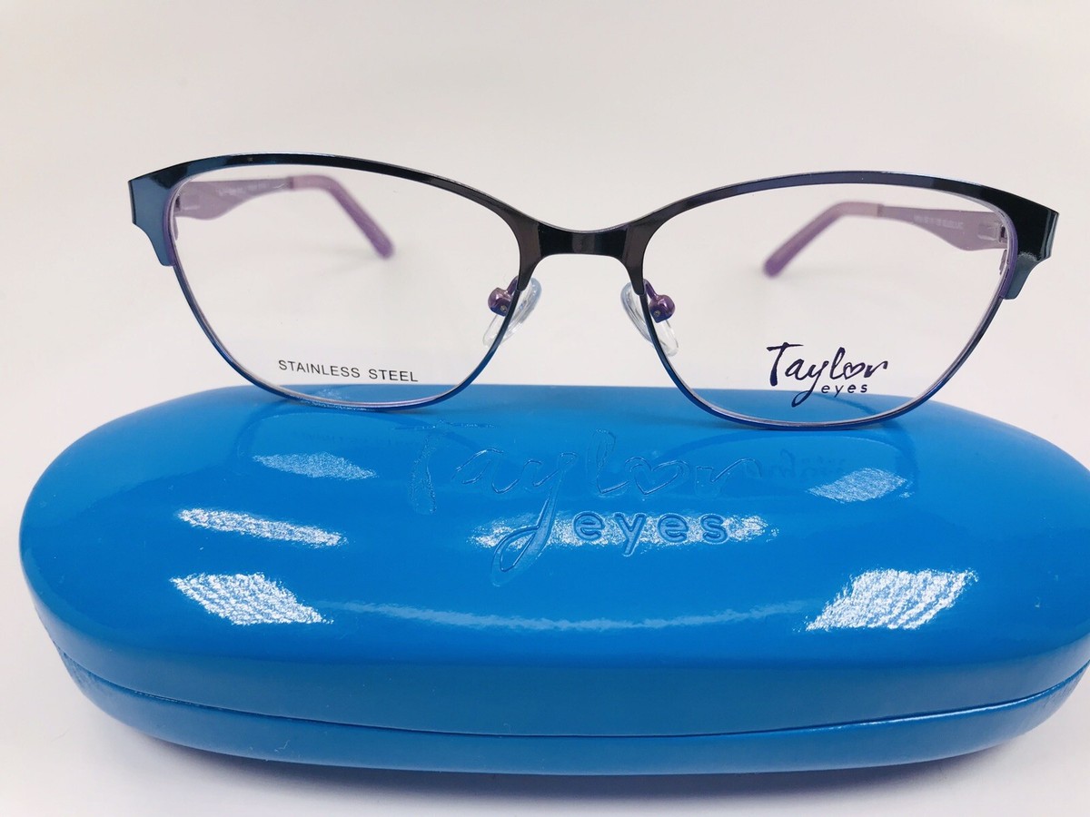 NEW Taylor Eyes Blue & Lilac KAYLA Eyeglasses 52mm with Case NEW Taylor Eyes Wine KAYLA Eyeglasses 52/16/135 | eBay main image 3