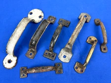 7 Vintage Door, Shad, Gate Handles ~ Weathered, Worn, Hardware, Each Different