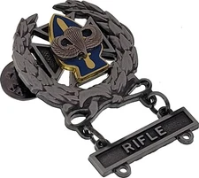 Special Forces Jump Wings Airborne Badge Rifle Bar US Military Insignia Marksman