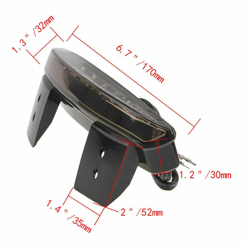 For Honda Shadow Spirit VT 1100 750 Motorcycle LED Turn Signals Brake Tail Light - Image 2 of 4