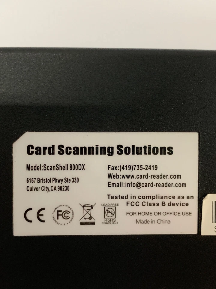 Raptor Card Scanning Solutions Scan shell 800DX W/ USB CABLE - Image 3 of 3