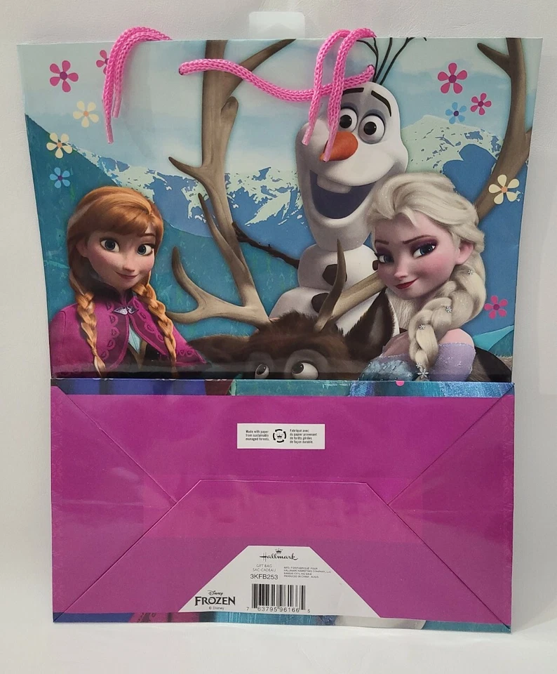 Hallmark Disney Frozen Mediano Bolsas de Regalo Elsa Anna Olaf Sven Venta al por mayor Lote de 25 Foto 3 de 4