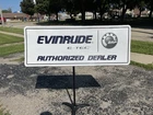 vintage evinrude boat motors outboard Dealer Sign Embossed Metal  Rare 48x18