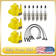 3X Ignition Coil & Iridium Spark Plugs & Wire for Buick Chevy Pontiac 3.8L DR39