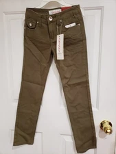 NWT Vigoss Marley Skinny Jeans Girls Size 10 Tan/Brown