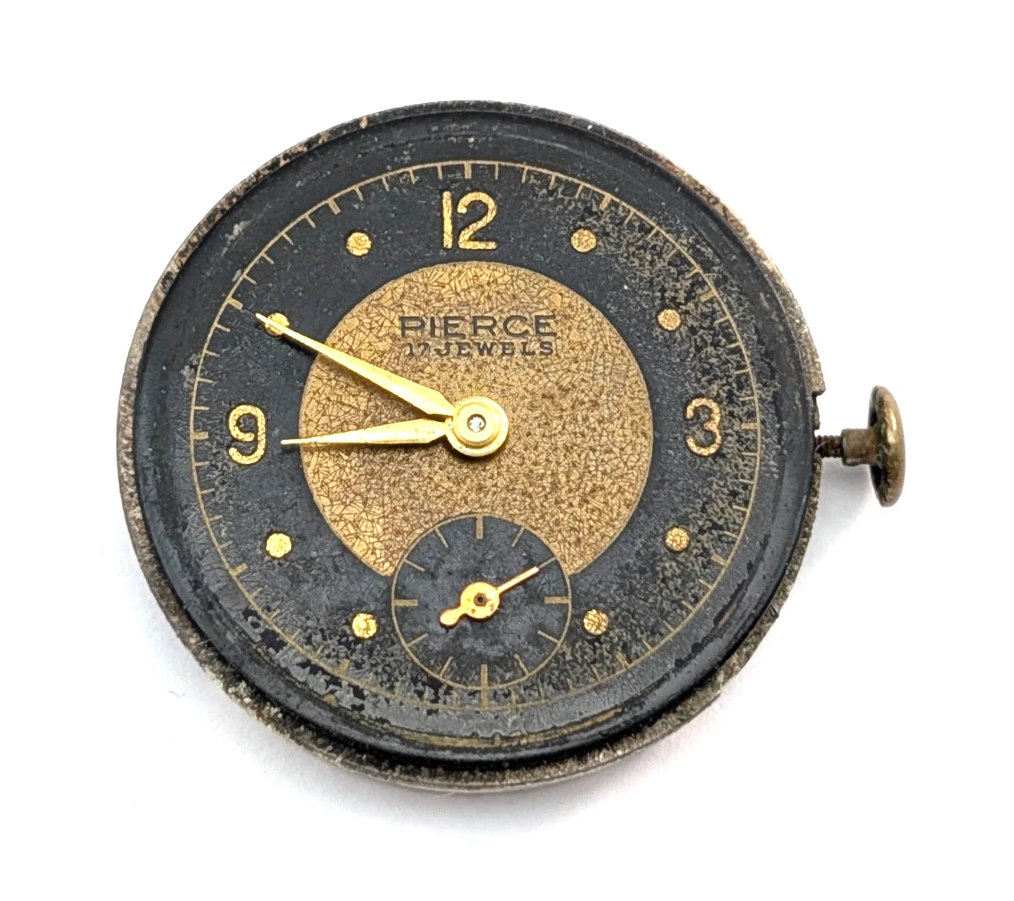 Pierce Swiss 1950\'s Cabochon Glass Ladies Watch Vintage Pierce 17 Jewels Super Resitante, Sub-Seconds | eBay main image 3