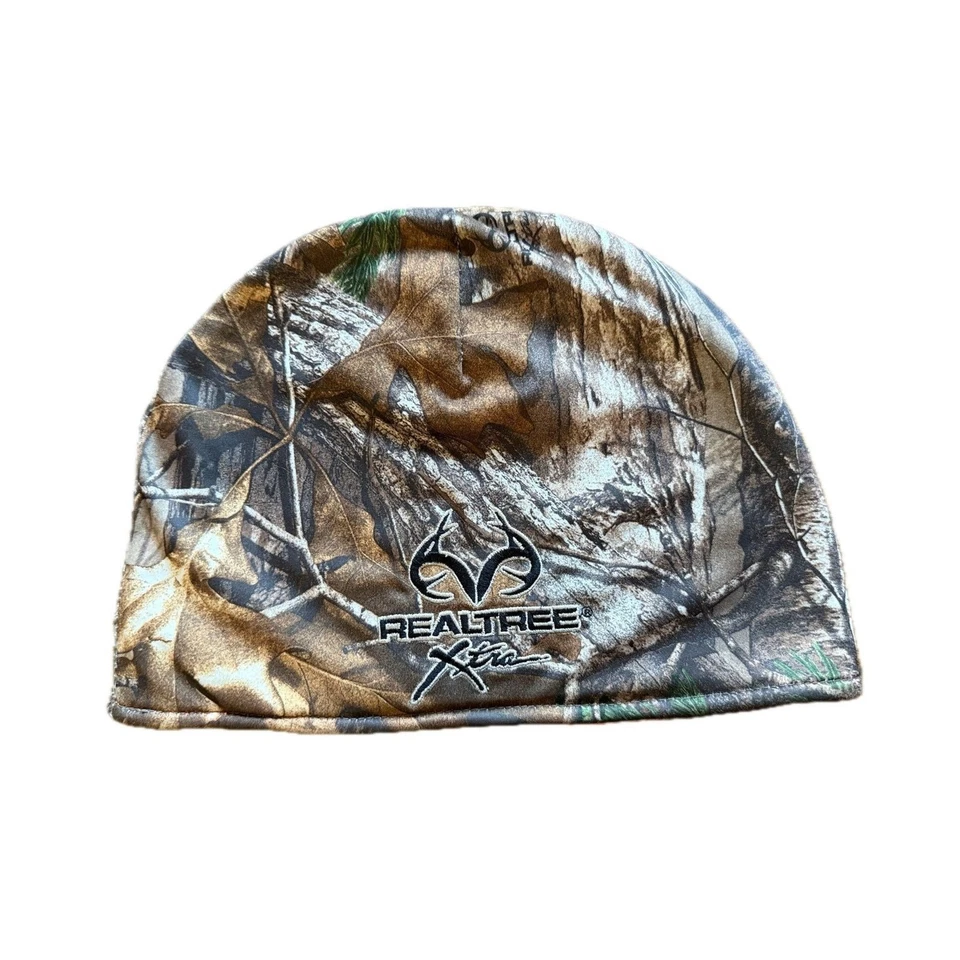 Realtree Xtra Reversible Skull Cap Camo Blaze Orange Fleece Hunting OS - Image 2 of 4