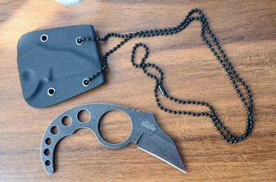 Neck Knife Messer mit Kydexscheide und Kette MTech Extreme 440C Stahl Neu