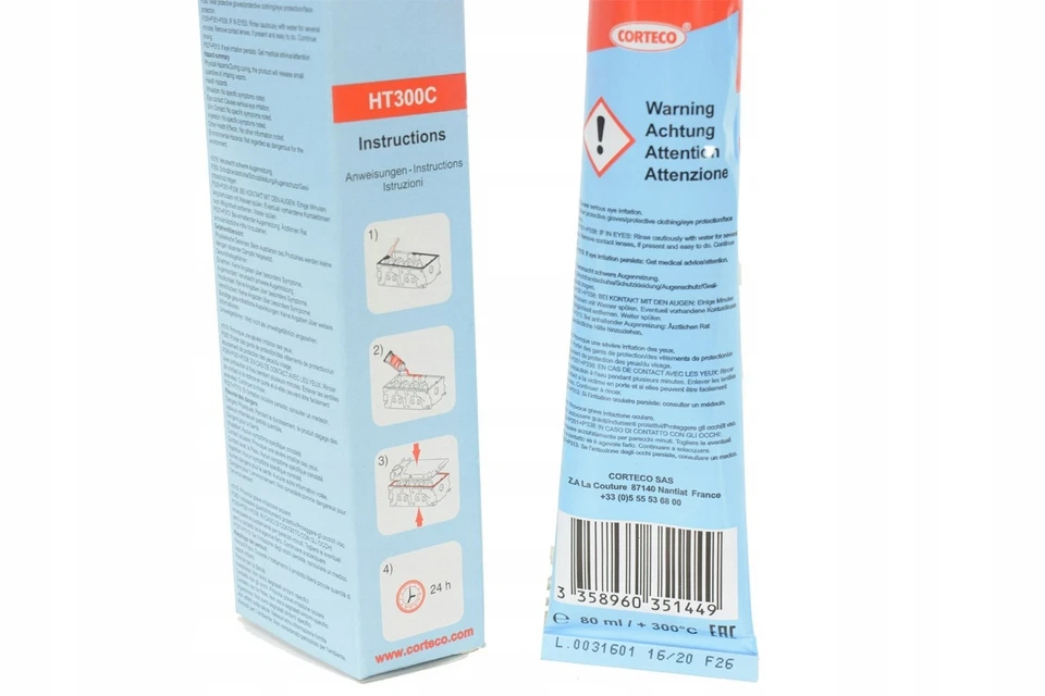 Sellador de juntas HT300C negro silicona Corteco fabricante de juntas Foto 3 de 3