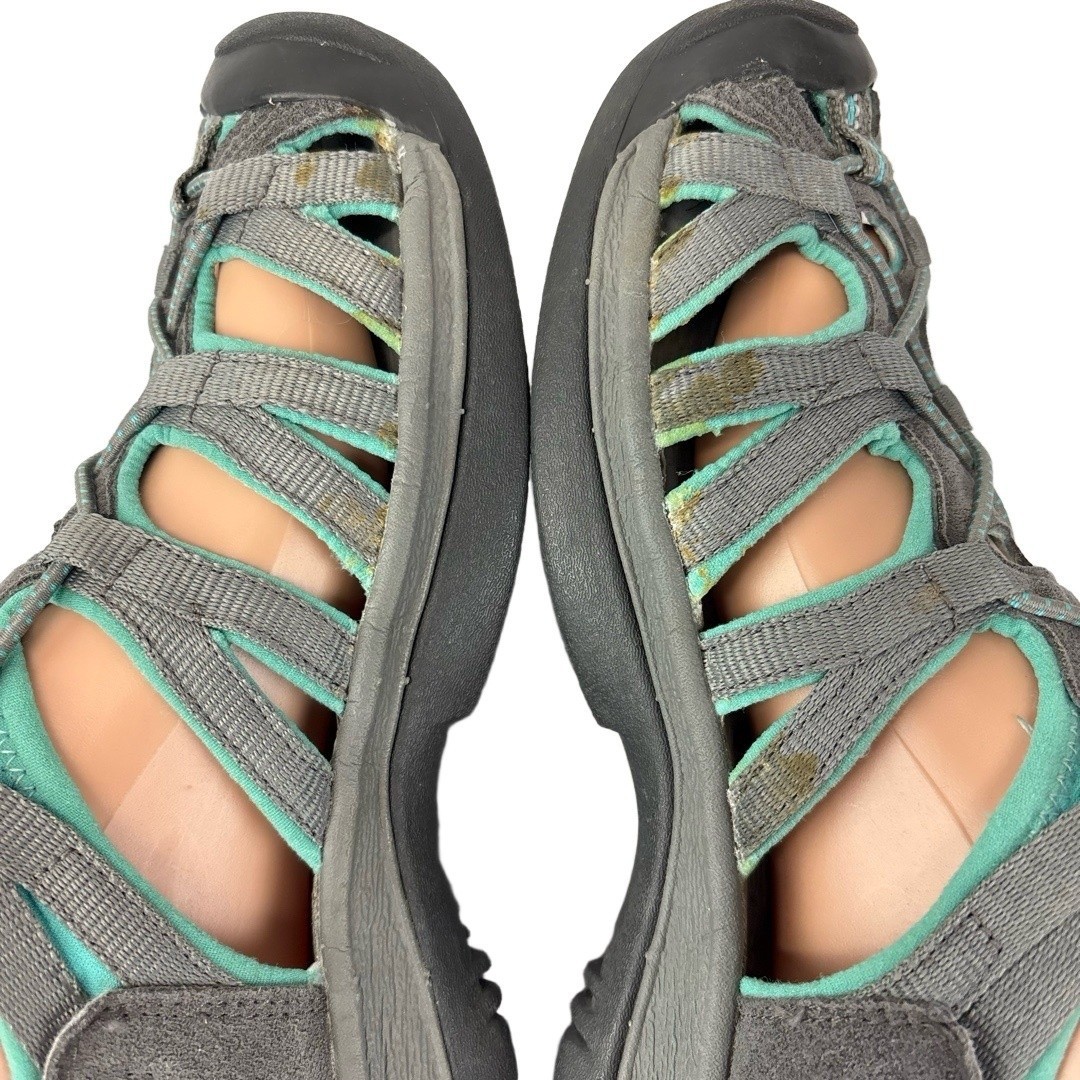 Sandali Keen donna taglia 8 Whisper impermeabili outdoor grigi con turchese escursionismo