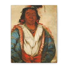 George Catlin - Hose-put-o-káw-gee, a Brave - 1834 - Canvas Wall Art