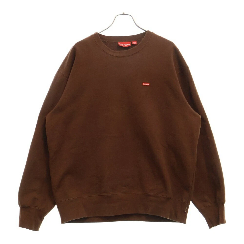 Sweat col rond logo col rond Supreme taille L 22Aw petite boîte marron Fky74