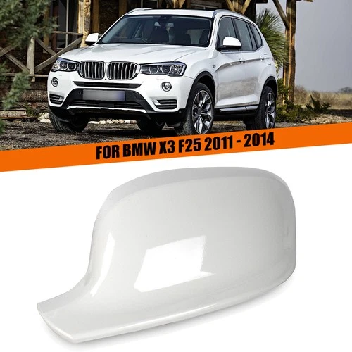 For BMW X3 F25 2011-2014 Left Driver side white Painted Mirror Cover Cap Housing
