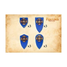 Fireforge Deux Vult 28mm Order of Jerusalem Shields Pack New