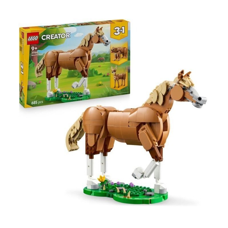 LEGO Creator 31166 cheval articulé et animaux interchangeables à construire dès 9 ans