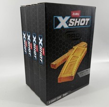 Zuru X-Shot Pro Series Clip Pack Orange Half Full Size Magazine 36753 Lot of 4