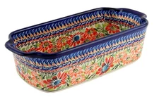 Polish Pottery Market Non-Stick Loaf Baker by Zaklady Boleslawiec 1.25 Quarts