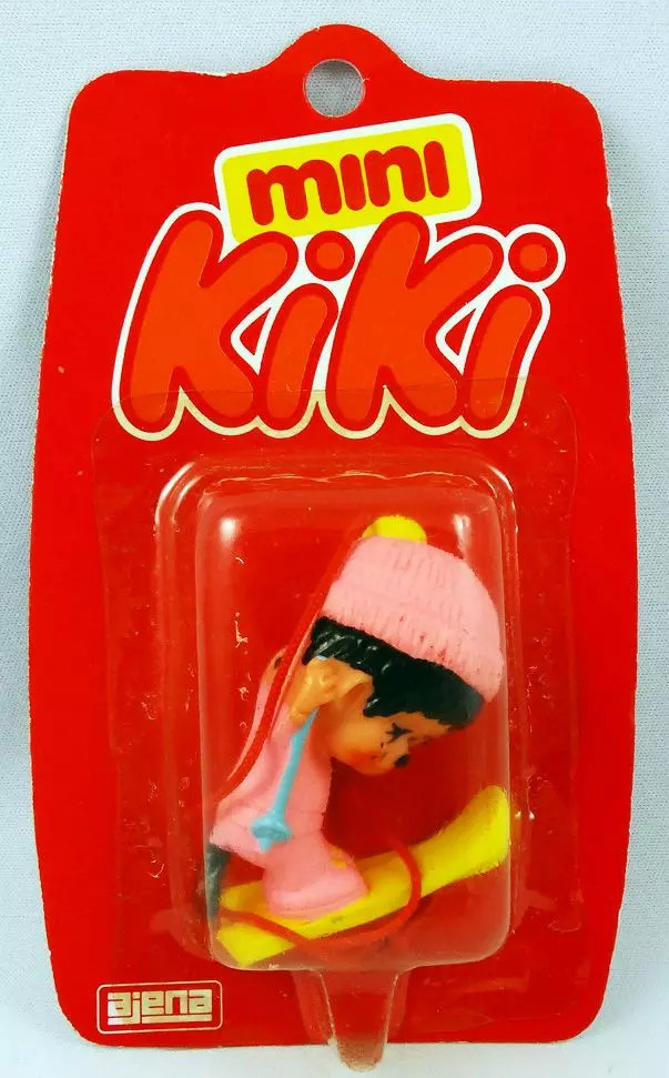Kiki Skieuse Boum mini figurine PVC Ajena collection jouet vintage sous blister
