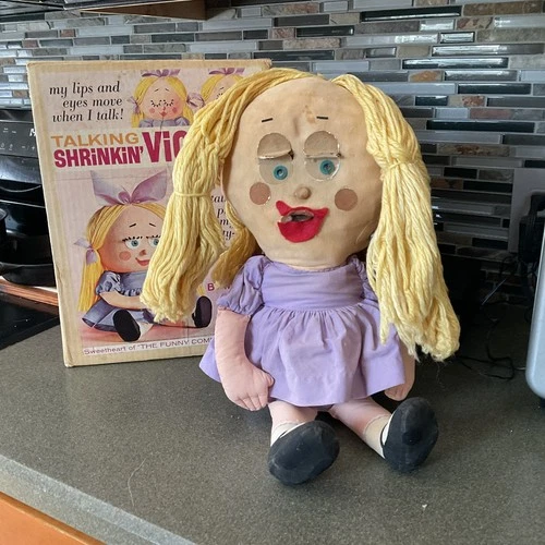Vintage 1963 Mattel Shrinkin' Violette Doll with Box, Voicebox Works