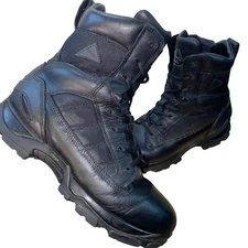 Thorogood Combat Leather Work Boots Grunge Mens 9.5 W Sniper Tactical Side Zip