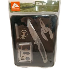 Ozark Trail Outdoor Equipment 4-Piece Combo Set in collectors tin box-NEW IN BOX
