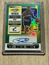 2023-24 Panini Contenders Optic Rookie Ticket Auto Green /75 Brice Sensabaugh