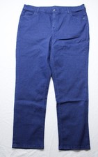 Denim  Co. Women's Regular Classic Stretch Ankle Jeans LB3 Bright Navy Size 18