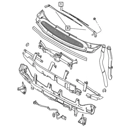 Escobilla limpiaparabrisas Mopar WBF00028AB 28 pulgadas, delantera, derecha Foto 2 de 4