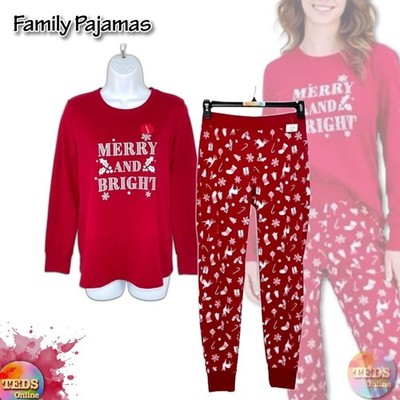 NWT Family Pajamas Women's XS Merry & Bright Pajama Set 100173334MS $37