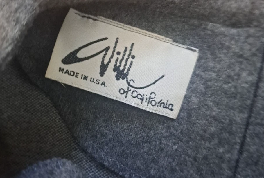 Vintage Willi of California Dress Womens Gray 80s Sweatshirt Elastic Waist M - Image 3 of 4