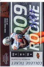 brandon pettigrew rc rookie draft auto oklahoma state contenders college ticket