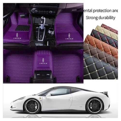 For Lincoln Car Floor Mats Front Rear Carpets Cargo Liner Fit All Weather Mats - Imagen 5 de 36