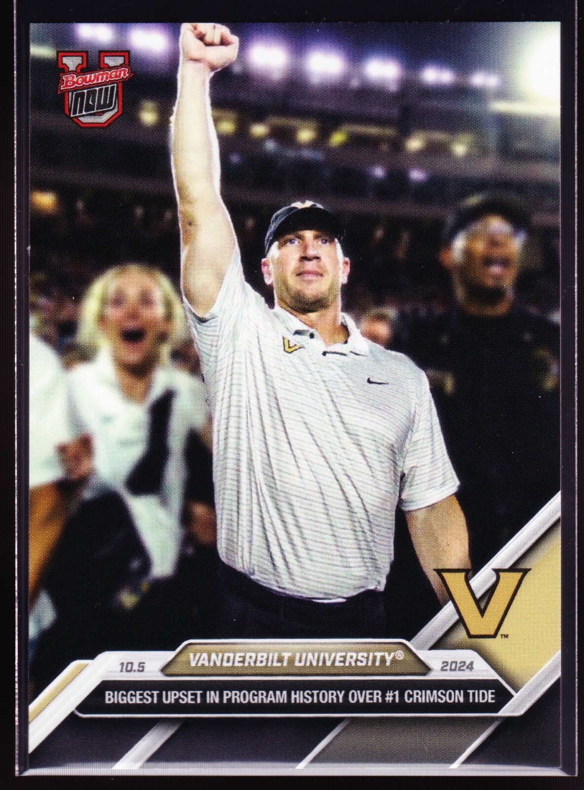 Clark Lea Vanderbilt Commodores Upset Alabama Tide 2024 Topps Bowman U Now #23
