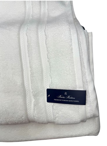 Brooks Brothers Premium Turkish 2 Bath Towels 100% Cotton New - Picture 8 of 8