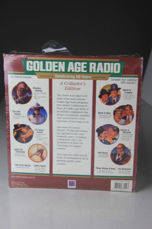 Golden Age Radio Volume 2 Celebrating 50 Years Old-time Radio 6 Cassettes Sealed - Image 3 of 4