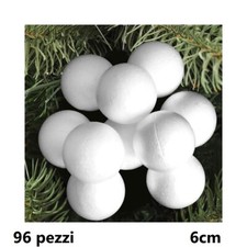 x 96 Pezzi Pallina Sfera In Polistirolo Per Decorare Decoupage Natale 6cm bal