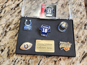 Indianapolis Colts Limited Edition Collectors Series 5 Pin Set plus 1