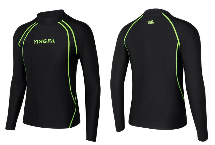 Men's swim long sleeve swim shirt Rash guard surf top for men Yingfa Y2039 - Изображение 4 из 4