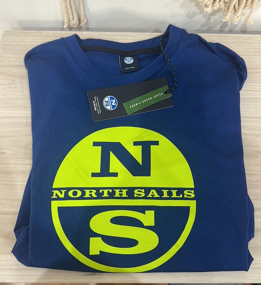 NWT North Sails SS T-Shirt W/Graphic Ocean Blue Medium | eBay