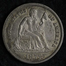 1877 Seated Liberty Silver Dime CHOICE BU *UNCIRCULATED* MS E417 ZLL