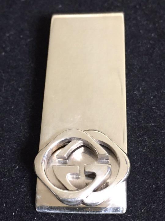 ＧＵＣＣＩ　made in italy Ag925 マネークリップ　美品 Gucci Money Clip GG Logo Sterling Silver Ag925 Made in Italy