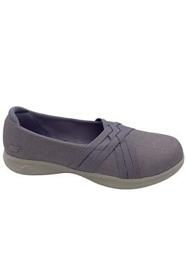 Skechers GOwalk Vegan Washable Canvas Slip-Ons Summer Love Lilac