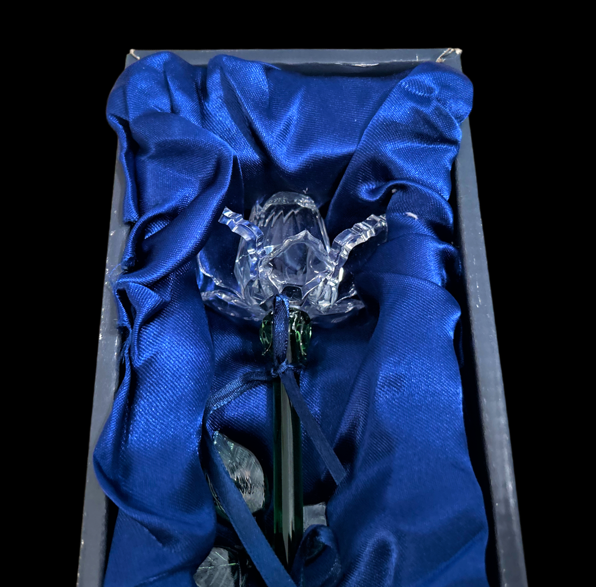 Vintage Crystal Rose with Mirror New In Open Box | eBay