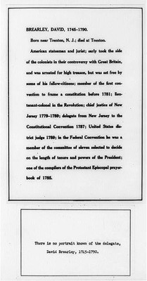 Photo:Biographical data on David Brearley (no portrait)